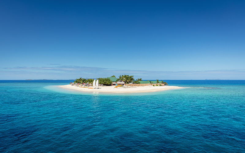 small tropical island in Fiji